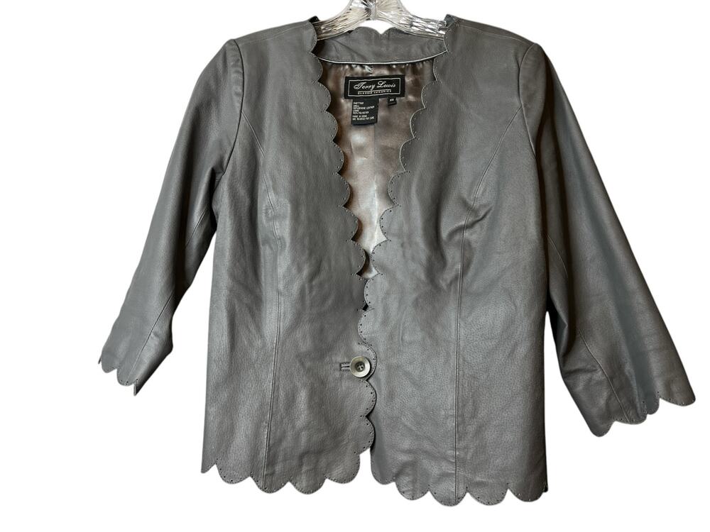 Vintage Terry Lewis Classic Luxuries Leather Jacket Shirt